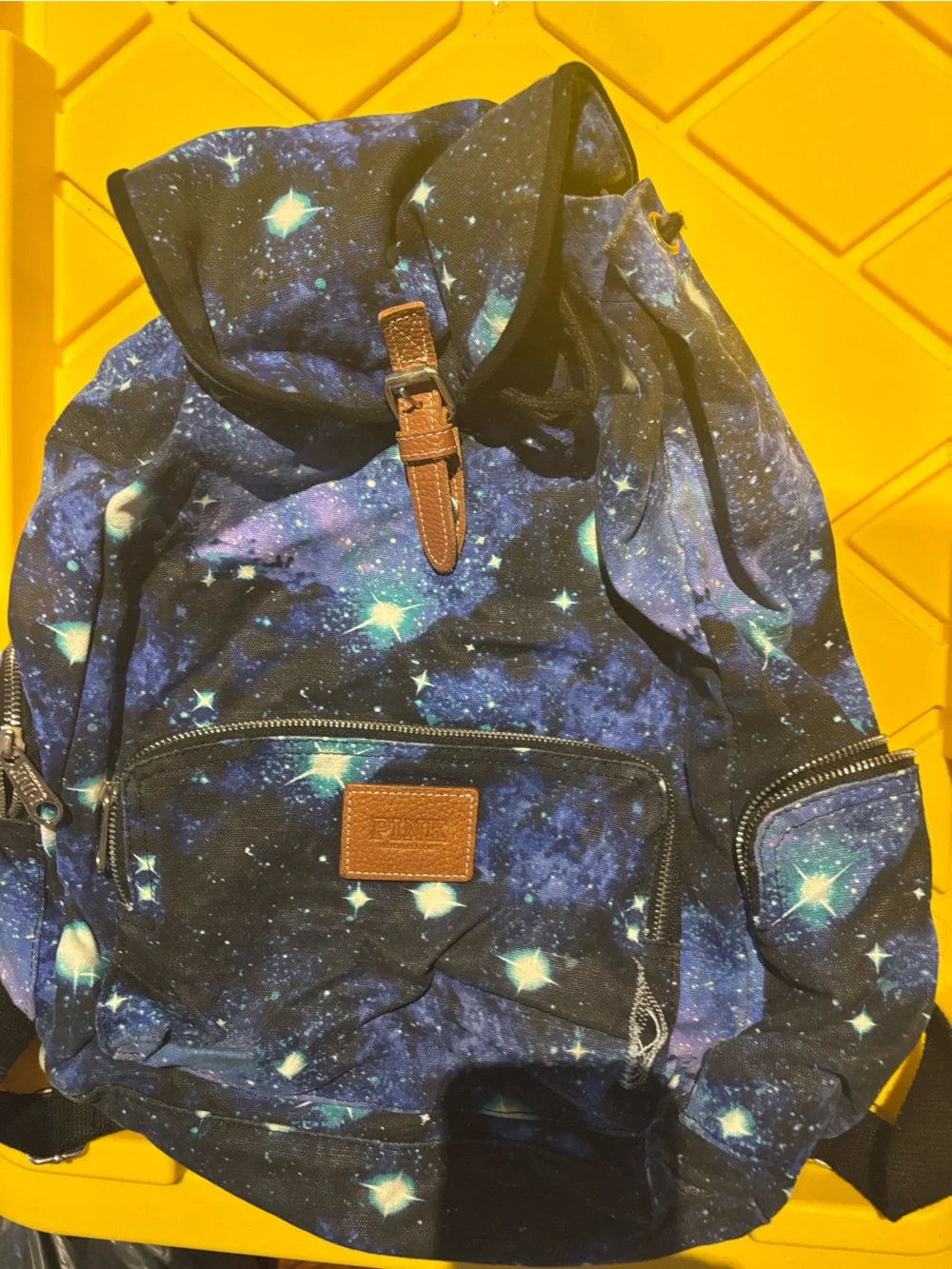 Pink victoria secret Blue Galaxy Print Men's Backpack - Casual Everyday Bag